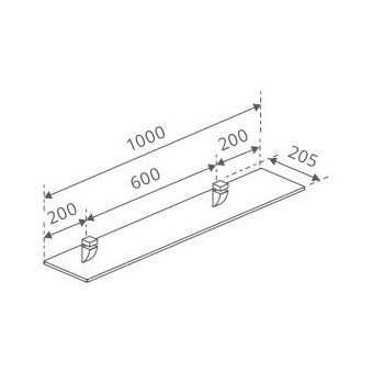 LINEAR GLASS SHELF