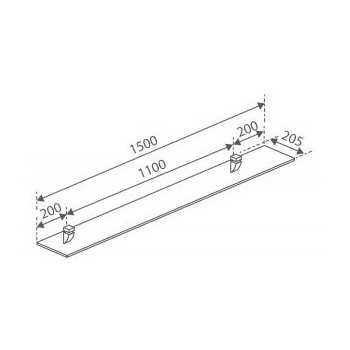 LINEAR GLASS SHELF