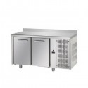 GN 1/1 REFRIGERATED TABLE AT NORMAL TEMPERATURE 2 DOORS WITH STAINLESS STEEL TOP AND UPSTAIRS