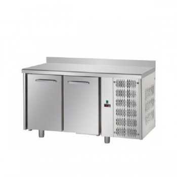 GN 1/1 REFRIGERATED TABLE AT NORMAL TEMPERATURE 2 DOORS WITH STAINLESS STEEL TOP AND UPSTAIRS