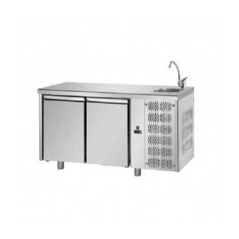 REFRIGERATED TABLE GN 1/1 AT NORMAL TEMPERATURE WITH 2 DOORS