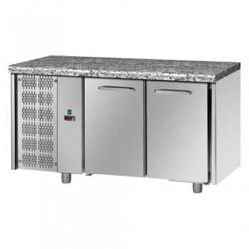 REFRIGERATED TABLE GN 1/1 AT NORMAL TEMPERATURE WITH 2 DOORS AND GRANITE WORKTOP