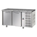 REFRIGERATED TABLE GN 1/1 AT NORMAL TEMPERATURE WITH 2 DOORS AND GRANITE WORKTOP