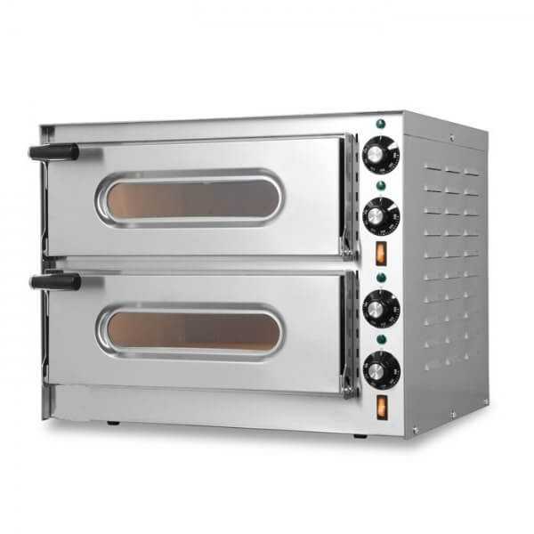 ELECTRIC PIZZA OVEN WITH MECHANICAL CONTROL WITH 2 CHAMBERS 2 PIZZAS