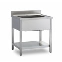 OPEN SINK WITH LOWER SHELF DEPTH 60 CM - 1 TANK