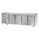 REFRIGERATED TABLE GN 1/1 AT NORMAL TEMPERATURE WITH 4 DOORS AND WORKTOP