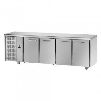 REFRIGERATED TABLE GN 1/1 AT NORMAL TEMPERATURE WITH 4 DOORS AND WORKTOP