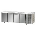 GN 1/1 REFRIGERATED TABLE AT NORMAL TEMPERATURE WITH 4 DOORS WITHOUT WORKTOP