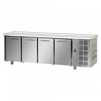 GN 1/1 REFRIGERATED TABLE AT NORMAL TEMPERATURE WITH 4 DOORS WITHOUT WORKTOP