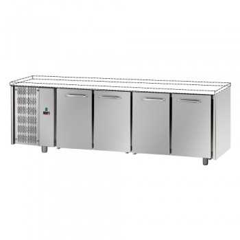 REFRIGERATED TABLE GN 1/1 AT NORMAL TEMPERATURE WITH 4 DOORS WITHOUT WORKTOP