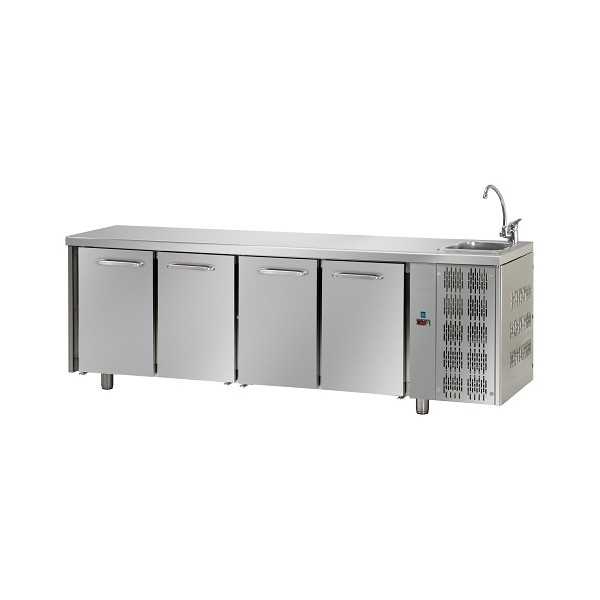 REFRIGERATED TABLE GN 1/1 AT NORMAL TEMPERATURE WITH 4 DOORS