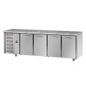 REFRIGERATED TABLE GN 1/1 AT NORMAL TEMPERATURE WITH 4 DOORS AND GRANITE WORKTOP