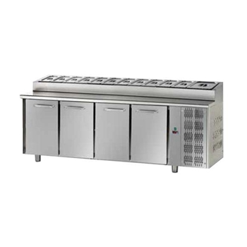 REFRIGERATED SNACK TABLE GN 1/1 AT NORMAL TEMPERATURE 4 DOORS