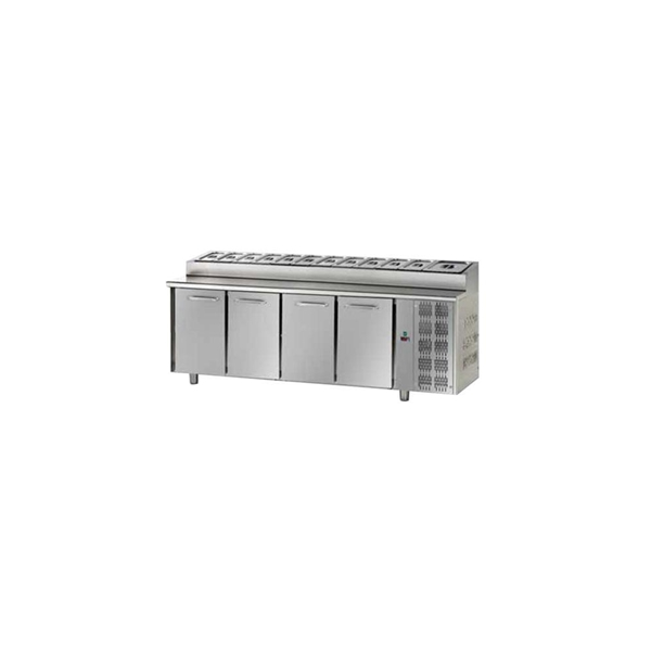 REFRIGERATED SNACK TABLE GN 1/1 AT NORMAL TEMPERATURE 4 DOORS