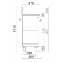 NEUTRAL BACK COUNTER - L200 cm