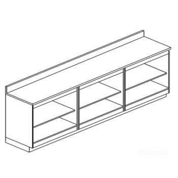 NEUTRAL BAR BACKREST - L300 cm