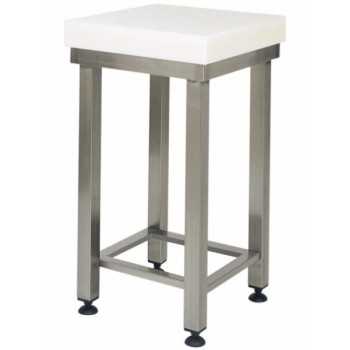 POLYETHYLENE STACK H.8 cm WITH STAINLESS STEEL TUBULAR STOOL