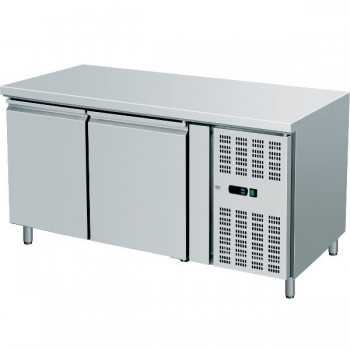 VENTILATED REFRIGERATED COUNTER IN STEEL GN 1/1 - 2 DOORS