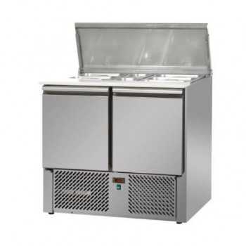 2 DOOR SALADETTE WITH STAINLESS STEEL LID