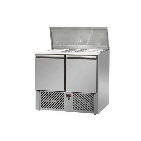 2 DOOR SALADETTE WITH STAINLESS STEEL LID