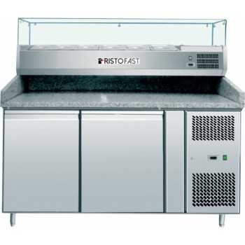 VENTILATED REFRIGERATED PIZZA COUNTER 2 DOORS