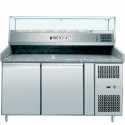 GRANITE TOP AND REFRIGERATED INGREDIENTS DISPLAY CASES