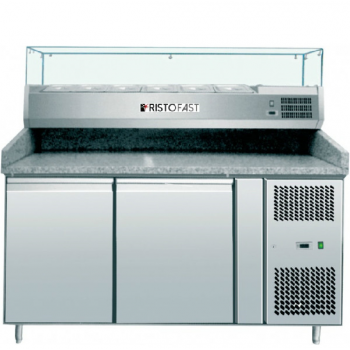 GRANITE TOP AND REFRIGERATED INGREDIENTS DISPLAY CASES