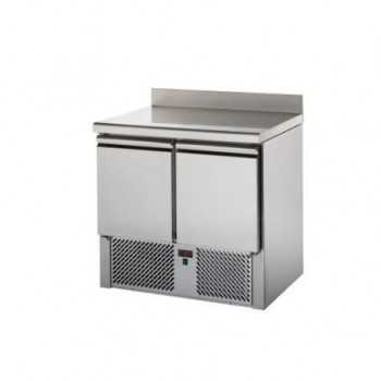 2 DOOR SALADETTE WITH STAINLESS STEEL TOP AND BACKPLATE