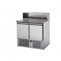 2 DOOR SALADETTE WITH GRANITE TOP AND STAINLESS STEEL STAND PREPARED FOR 5 GN 1/6 TRAYS