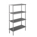 SMOOTH SHELF WITH 4 SHELVES - H.150xP.40 CM