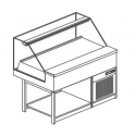 PIZZA DISPLAY COUNTER WITH HEATED TOP AND HIGH STRAIGHT GLASSES