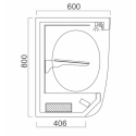 REFRIGERATED WALL UNIT PREPARED FOR EXTERNAL MOTOR