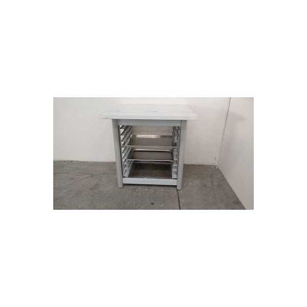 SUPPORTO PER FORNO - L.84 x P.77 x H.85 cm - PORTATEGLIE DA 10 TEGLIE GN 1/1 - 60 x 40 cm