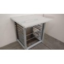 OVEN SUPPORT - L.84 x D.77 x H.85 cm - TRAY RACK FOR 10 GN 1/1 TRAYS - 60 x 40 cm