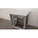 OVEN SUPPORT - L.84 x D.77 x H.85 cm - TRAY RACK FOR 10 GN 1/1 TRAYS - 60 x 40 cm