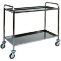 STAINLESS STEEL TROLLEY - 2 TIERS