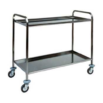 STAINLESS STEEL TROLLEY - 2 TIERS