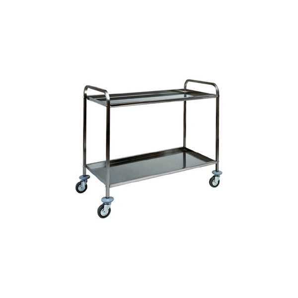 STAINLESS STEEL TROLLEY - 2 TIERS