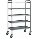 STAINLESS STEEL TROLLEY - 5 TIERS