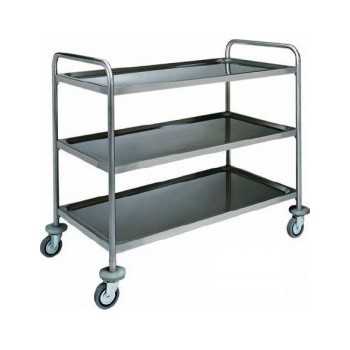 STAINLESS STEEL TROLLEY - 3 SHELVES