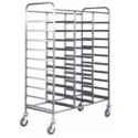 STAINLESS STEEL TRAY TROLLEY - CAPACITY 30 TRAYS