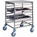 STAINLESS STEEL TRAY TROLLEY - 8 GN 2/1