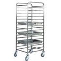 STAINLESS STEEL TRAY TROLLEY - 14 GN 2/1