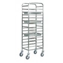 STAINLESS STEEL TRAY TROLLEY - 14 GN 1/1 TRAYS