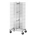 STAINLESS STEEL PASTRY TRAY RACK TROLLEY - 40 TRAYS