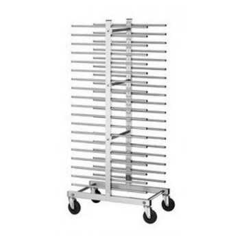 STAINLESS STEEL PASTRY TRAY RACK TROLLEY - 40 TRAYS