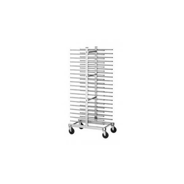 STAINLESS STEEL PASTRY TRAY RACK TROLLEY - 40 TRAYS