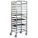 STAINLESS STEEL PASTRY TRAY TROLLEY