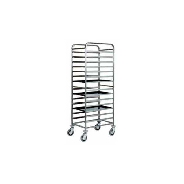 STAINLESS STEEL PASTRY TRAY TROLLEY