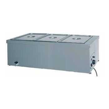 ELECTRIC COUNTERTOP BAIN MARIE WITH DRAIN TAP